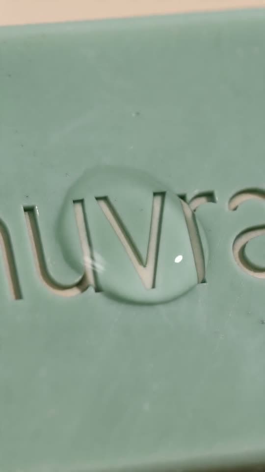 A soap demo with soft product texture, skin-care rhythm, and a clean morning-light palette.